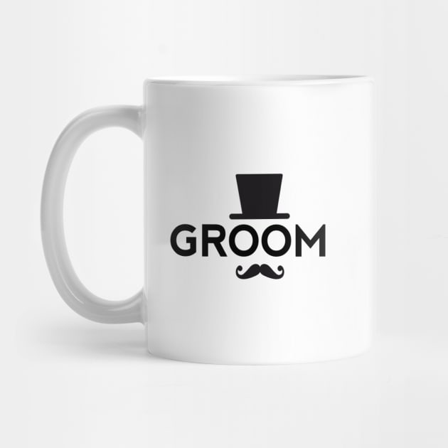 Groom t-shirt with hat and mustache by beakraus